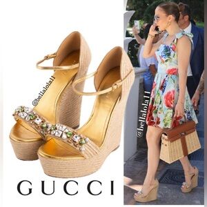 NEW IN BOX GUCCI SWAROVSKI WEDGES